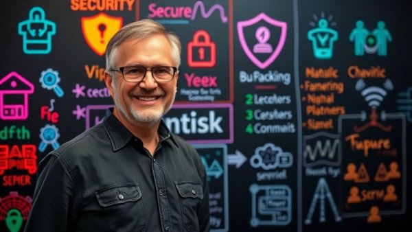 Do VPNs Really Protect Privacy? Man with digital security icons.