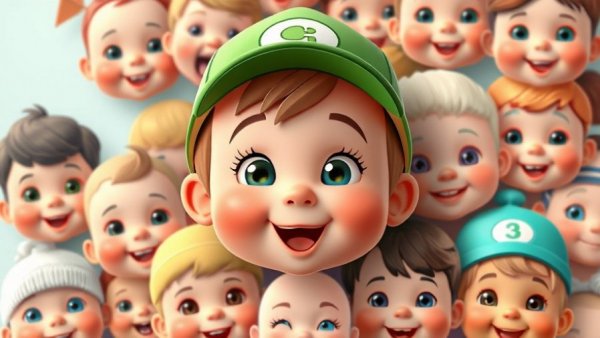 Celebrate New Year's Eve in New York with vibrant baby collage