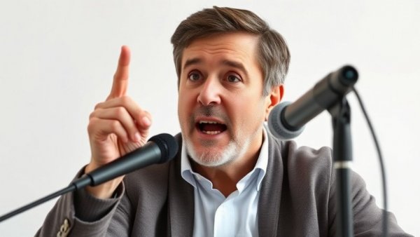 Man interviewing about not wasting your 20s, speaking intently.