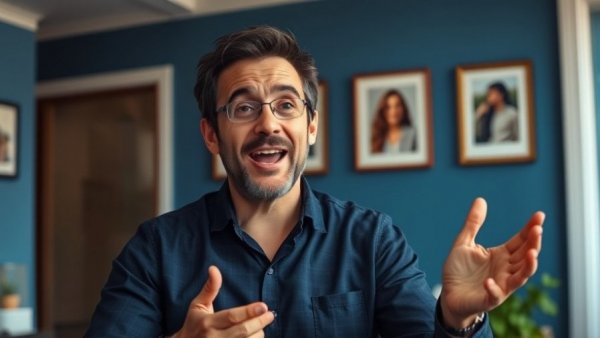 Enthusiastic person indoors discussing VO2 training for endurance.