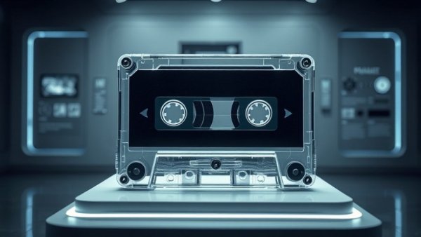 AI Turntable and Cassette Innovation display with AI cassette showcased.