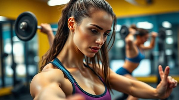 Health and wellness Ohio: fitness techniques demonstration in gym.