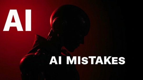 Mistakes That Make Stories Feel AI Generated sign with android imagery.