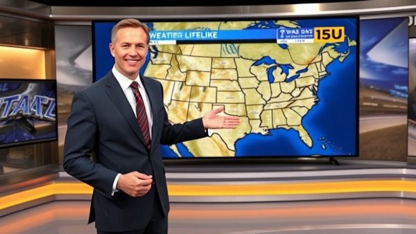 Local Ohio news weather forecast presentation on TV.