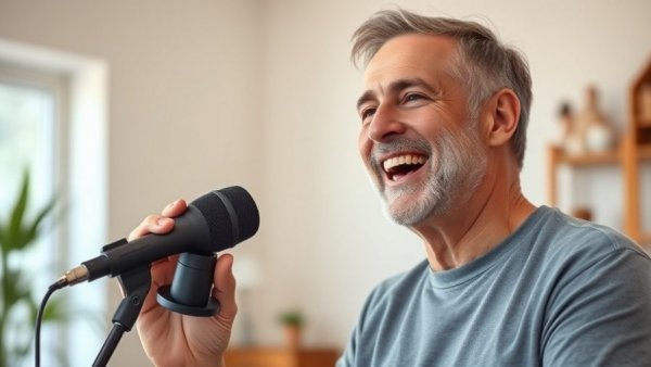 Man discussing leadership in a home studio setting.