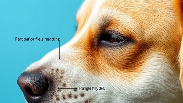 Dog grooming illustration shows dealing with fleas and matting.