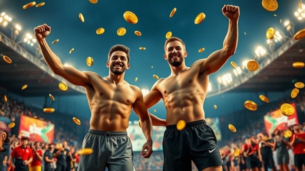 Athletes on stage celebrating, symbolizing professional triathletes earnings potential.