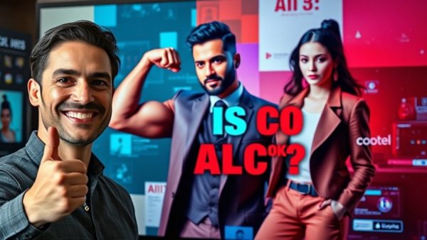 AI generated images collage with smiling man.