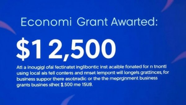 Local Ohio news graphic on 2025 economic development grant.