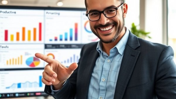 Man pointing at a dashboard, Claude Cowork Productivity