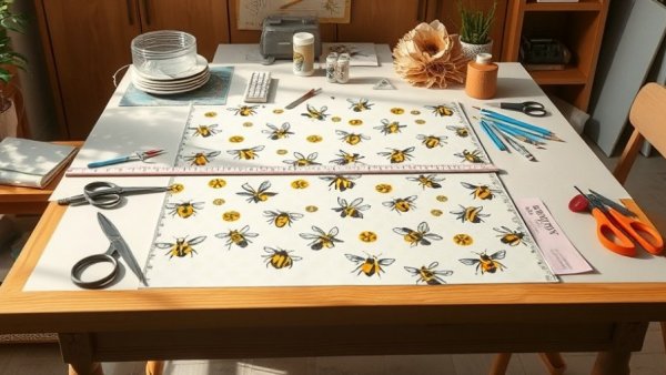 DIY Reusable Sandwich Wraps being crafted on a bright workspace.