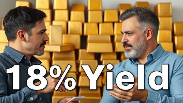 Financial experts discussing gold and silver investments with '18% Yield'.