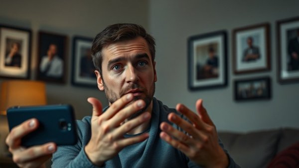 Concerned man indoors addressing pet grooming emergencies.