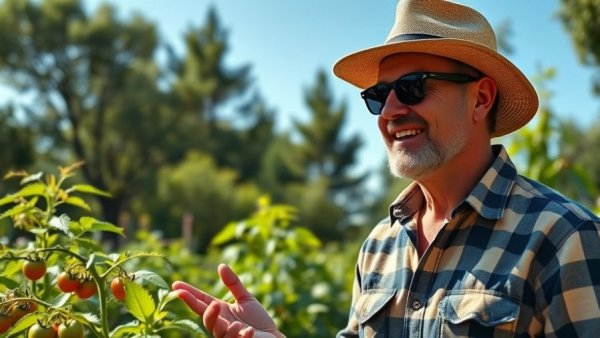 Man explaining tomato planting for cooler climates.