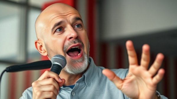 AI as the New Search Engine: Bald man speaking at a podcast.