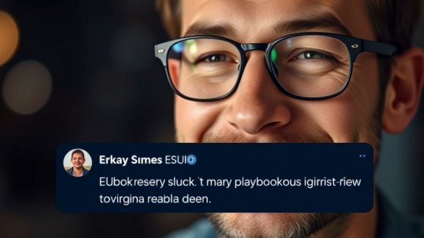 Man with glasses beside a tweet on a new playbook, how to survive zero-click search.