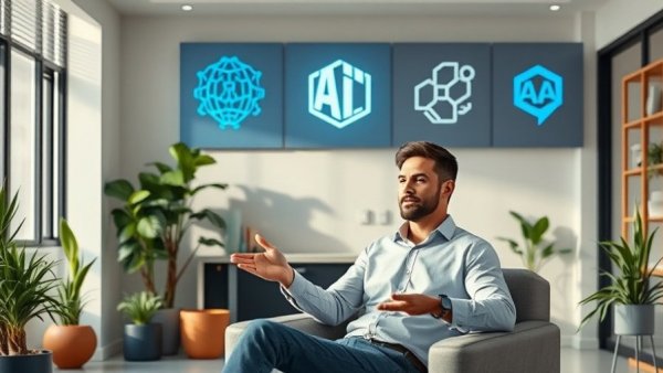 Casual male in office discussing Best AI Tools of 2026.