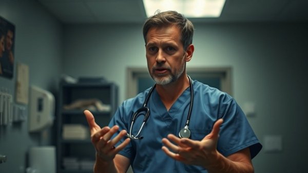 Veterinarian explaining emergency care for pets in an educational video.