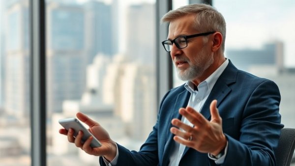 Middle-aged man discussing insights at Cisco AI Summit for tech investors.