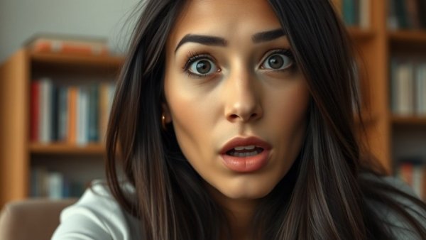 Woman expressing surprise about quitting snacking for 7 days.