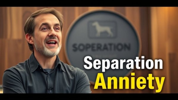 Speaker on overcoming dog separation anxiety, confident discussion.