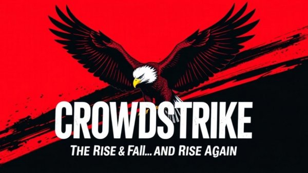 CrowdStrike SEO strategy with rising eagle graphic.
