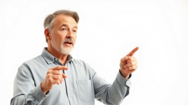 Middle-aged man discussing sunlight benefits, focused speaker.