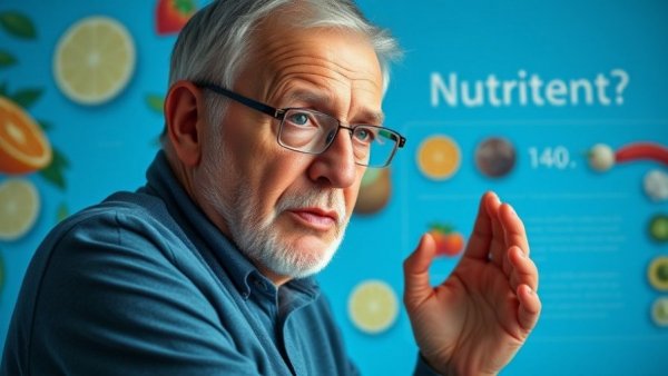 The nutrient we accidentally deleted from our food infographic with concerned man.