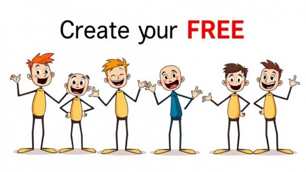 Create StickMan Animations with Free AI Tools using colorful stick figures.