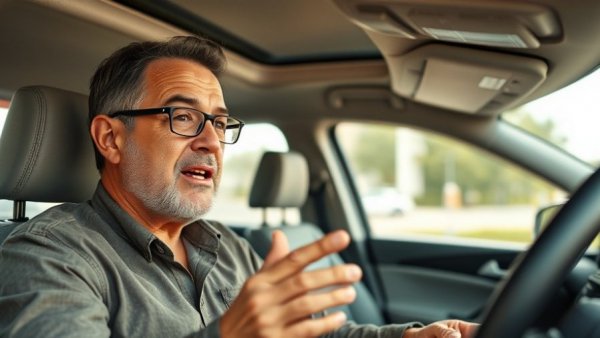 Animated man discusses new AI jobs and business shifts in vehicle.