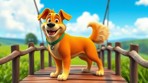 Colorful pet cartoon for kids featuring a playful animated dog.
