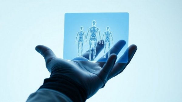 Futuristic digital projection of AI development.