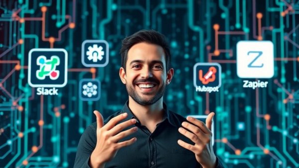 AI workflows overview with app icons and presenter