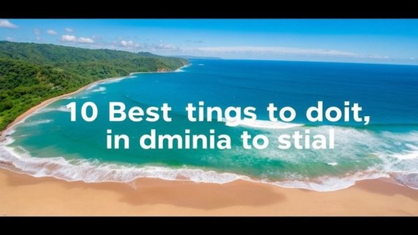 Scenic beach view in Dominical Costa Rica with top ten activities list.
