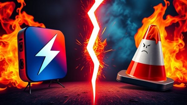 Screenbox VLC Replacement graphic showdown, vibrant clash of media player icons.