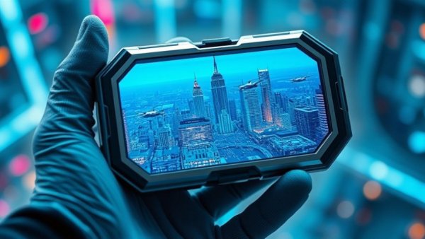 Futuristic innovation for business owners in 2035.