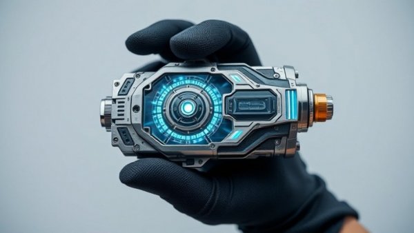 Futuristic device held by gloved hand symbolizing technologies that will outlive AI.