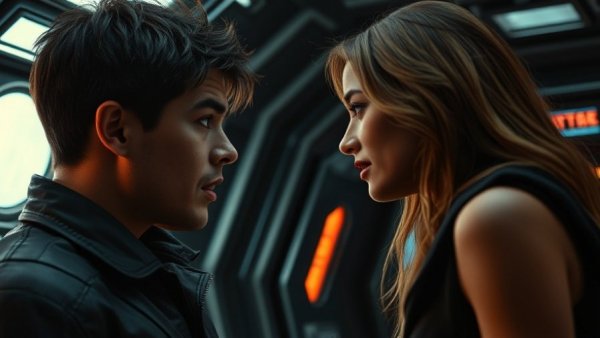 Fix Star Wars Prequels dramatic scene in a spaceship interior.