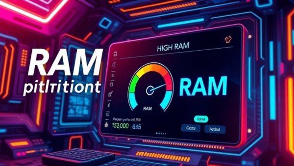 Free tool reduces RAM usage in Windows poster with vibrant graphics