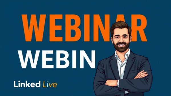 Webinar promotion banner for SEO Marketing featuring two presenters