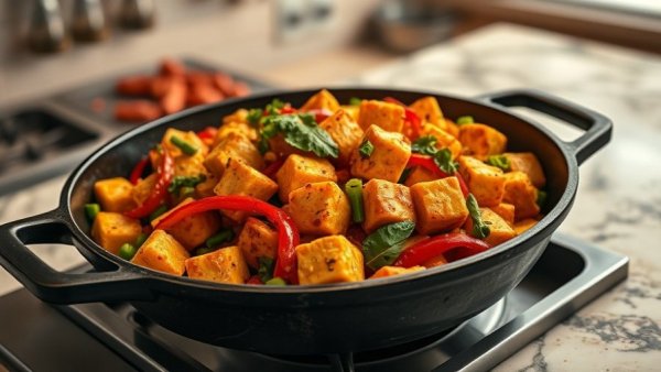 Transforming Tofu into Tasty Dishes with colorful stir-fry