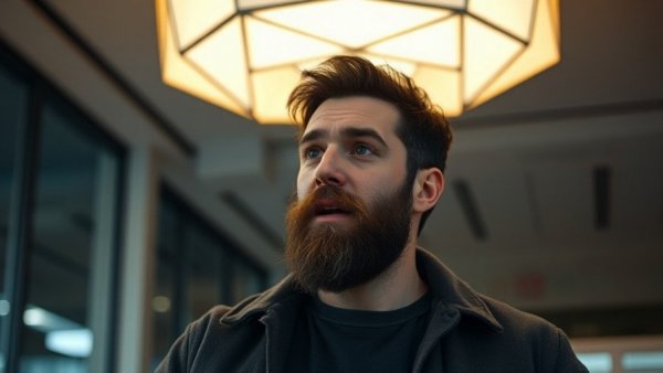 Person speaking about Super Bowl advertising effectiveness indoors.