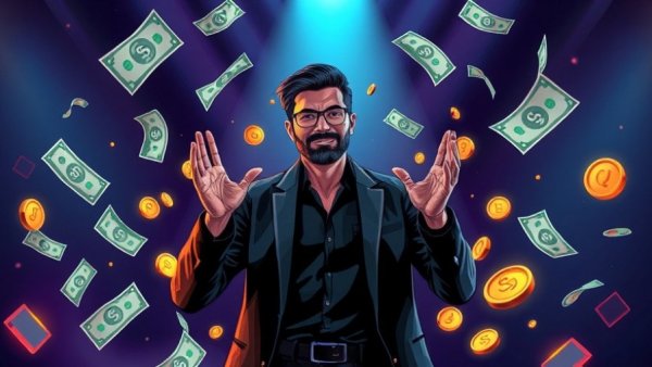 Futuristic financial illustration on money making skills for 2026.