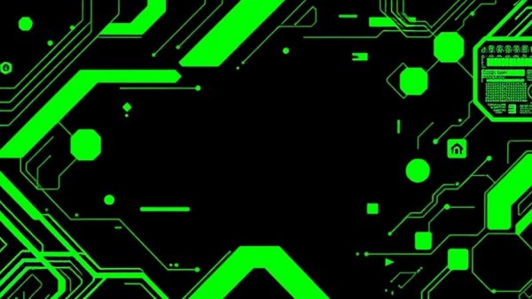 AI workplace transformation banner with tech elements