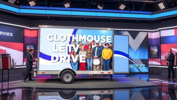 News Dayton broadcast covering a local clothing drive.