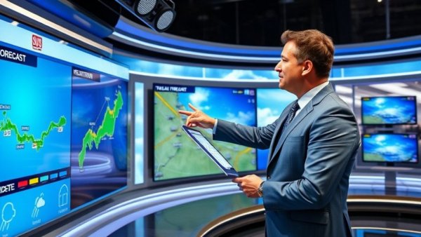 Miami Valley Forecast Dayton weather update on TV screen with presenter.