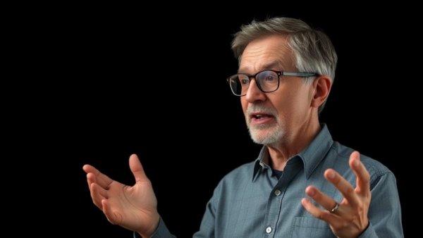 Middle-aged man discussing fat burning foods in a video.