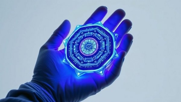 Futuristic AI creation held by gloved hand representing how AI is changing industries.