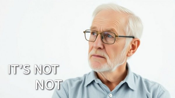 Older man discussing health causes, text overlay 'It's Not Genetics'.