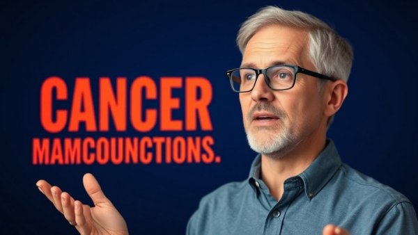 Engaging talk about cancer and healthy eating by a speaker.